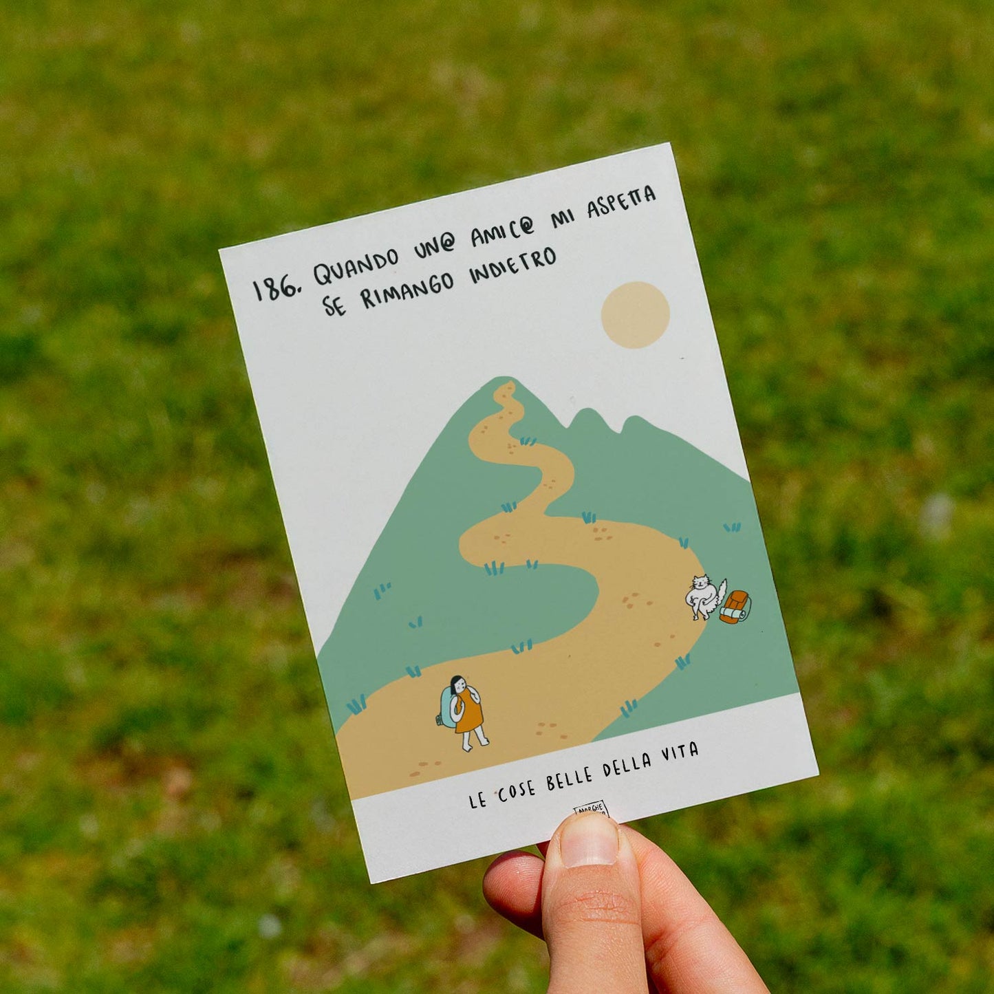 Le cose belle della vita - 186. Quando un@ amic@ mi aspetta se rimango indietro - prato