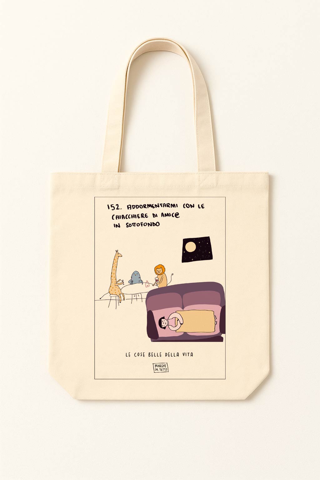 The beautiful things in life - 152. Falling asleep to the chatter of friends in the background - tote bag