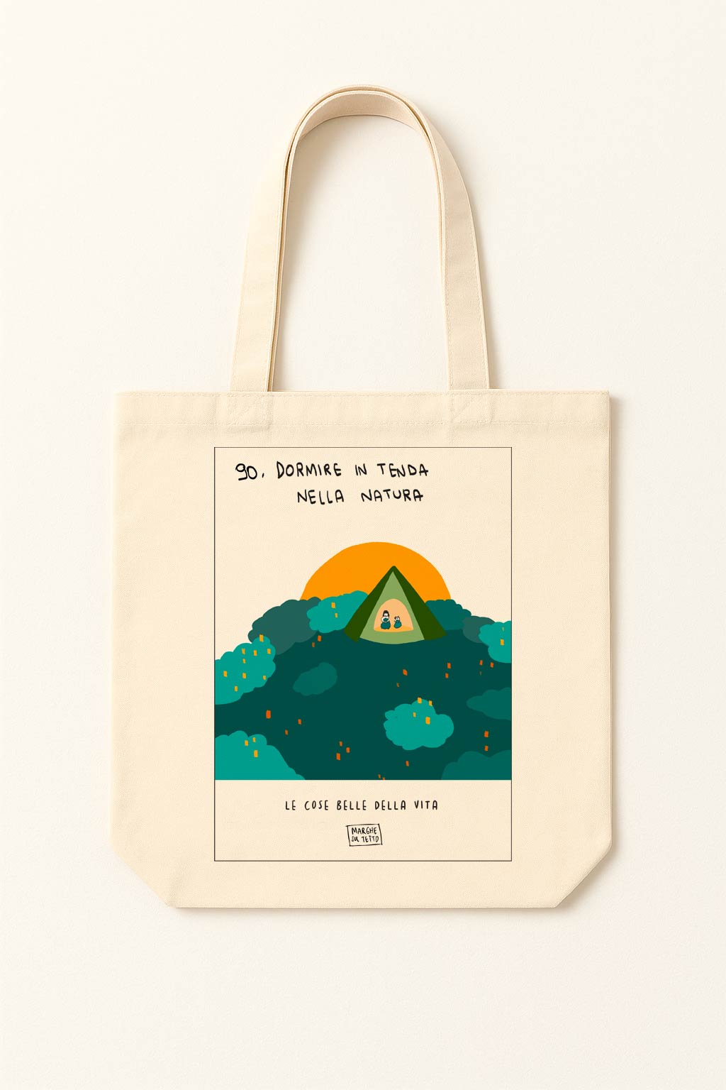 The beautiful things in life - 90. Sleeping in a tent in nature - tote bag