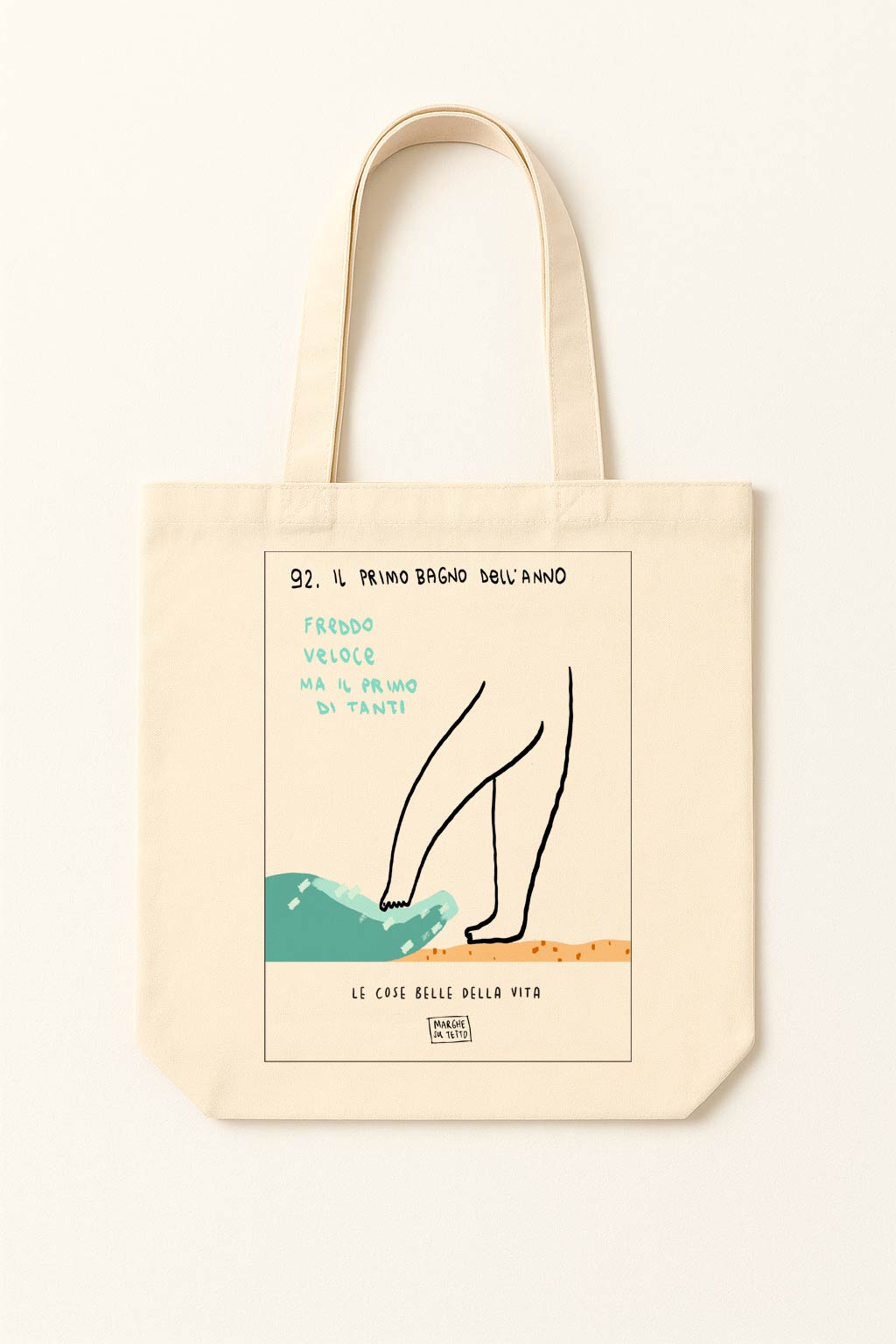The beautiful things in life - 92. The first swim of the year (cold, quick, but the first of many) - tote bag
