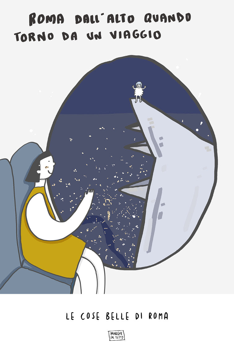 Stampa - Roma dall'alto quando torno da un viaggio