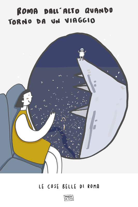 Stampa - Roma dall'alto quando torno da un viaggio