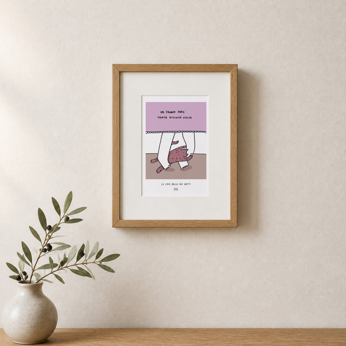 Les Belles Choses des Chats - Ils me font faire beaucoup d'activité physique - cadre