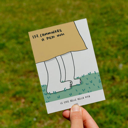 Les belles choses de la vie - 137. Marcher pieds nus - pelouse