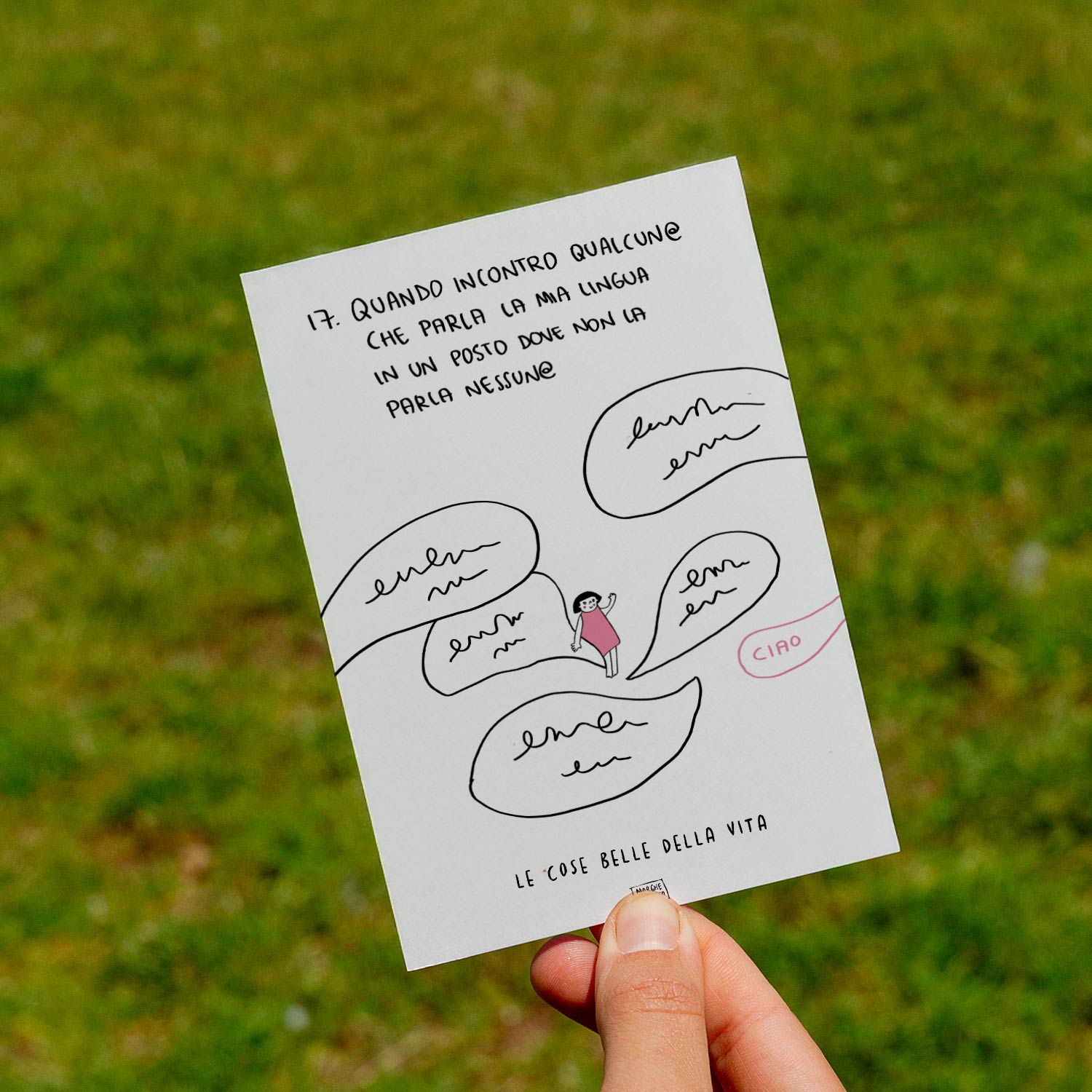 Le cose belle della vita - 17. Quando incontro qualcuno che parla la mia lingua in un posto dove non la parla nessuno - prato