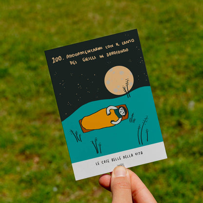Le cose belle della vita - 200. Addormentarmi con il canto dei grilli in sottofondo - prato