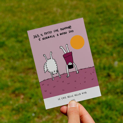 Le cose belle della vita - 265. Il fatto che ognun@ è "normale" a modo suo - prato