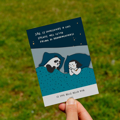 Le cose belle della vita - 386. Le chiacchiere a luci spente nel letto prima di addormentarsi - prato