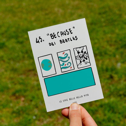 Le cose belle della vita - 45. "Because" dei Beatles - prato
