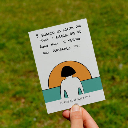 Le cose belle della vita - 5. Quando ho capito che tutti i ricordi che ho sono miei e nessuno può portarmeli via - prato