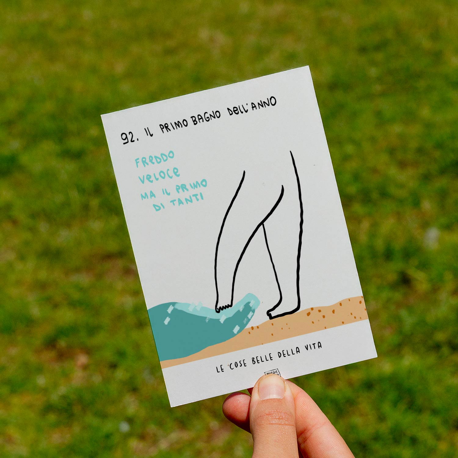 Le cose belle della vita - 92. Il primo bagno dell'anno ( freddo, veloce, ma il primo di tanti) - prato