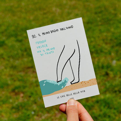 Le cose belle della vita - 92. Il primo bagno dell'anno ( freddo, veloce, ma il primo di tanti) - prato