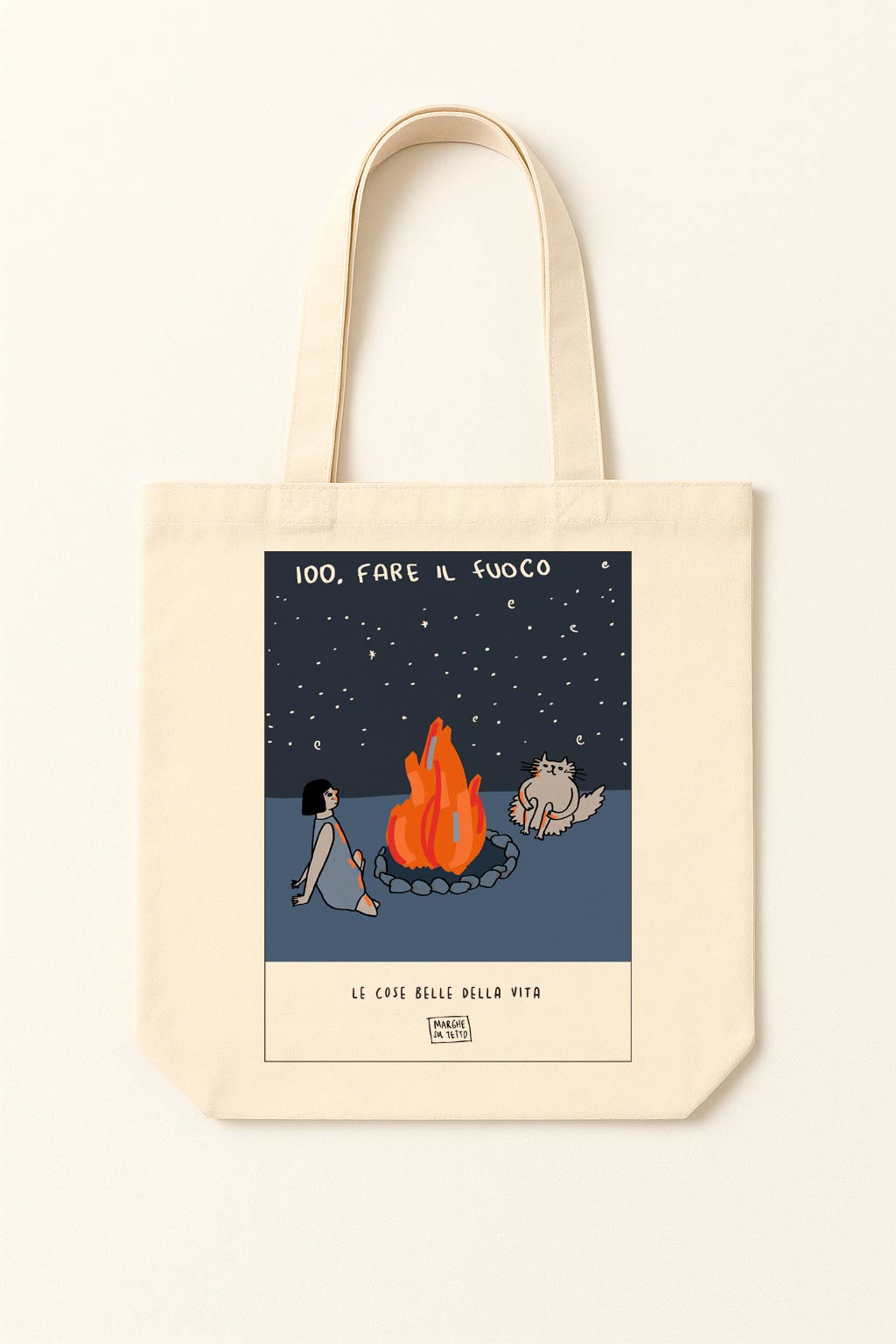 The beautiful things in life - 100. Light a fire - tote bag