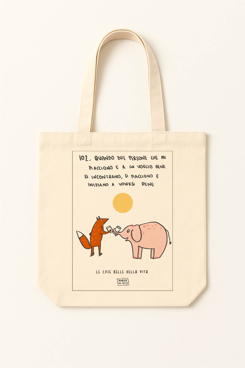 The beautiful things in life - 102. When two people I like and care about meet, they like and care about each other - tote bag