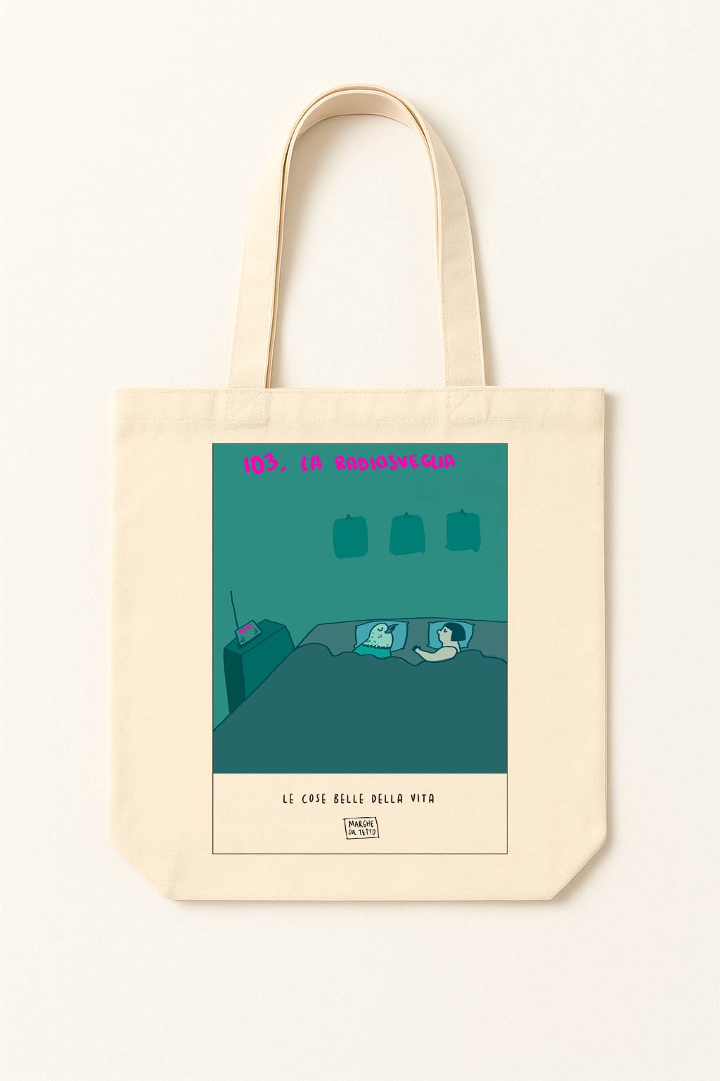 The beautiful things in life - 103. The clock radio - tote bag