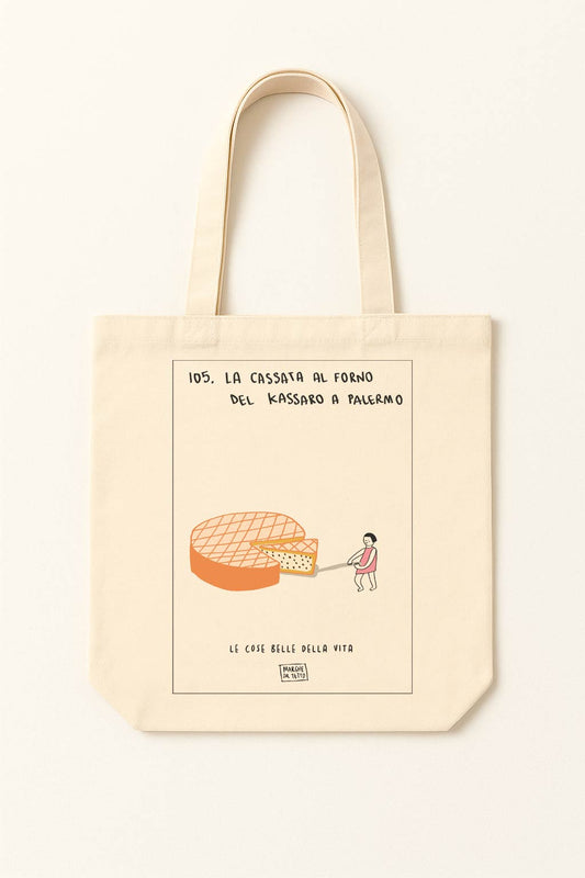 The beautiful things in life - 105. Kassaro's baked cassata in Palermo - tote bag