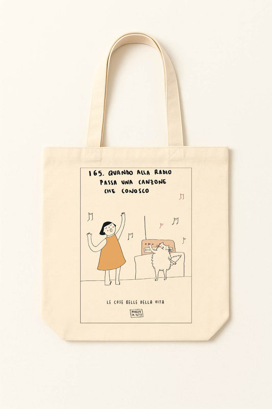 The beautiful things in life - 165. When a familiar song comes on the radio - tote bag