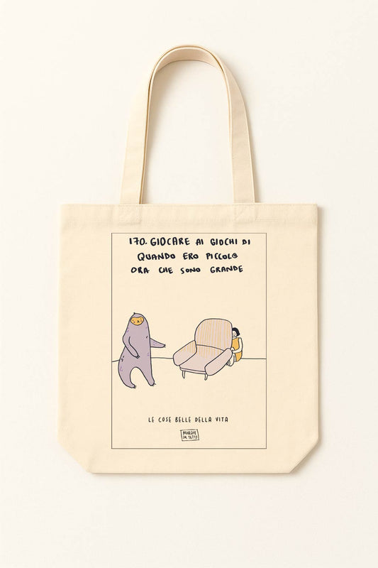 The beautiful things in life - 170. Playing the games I used to play as a child now that I'm older - tote bag