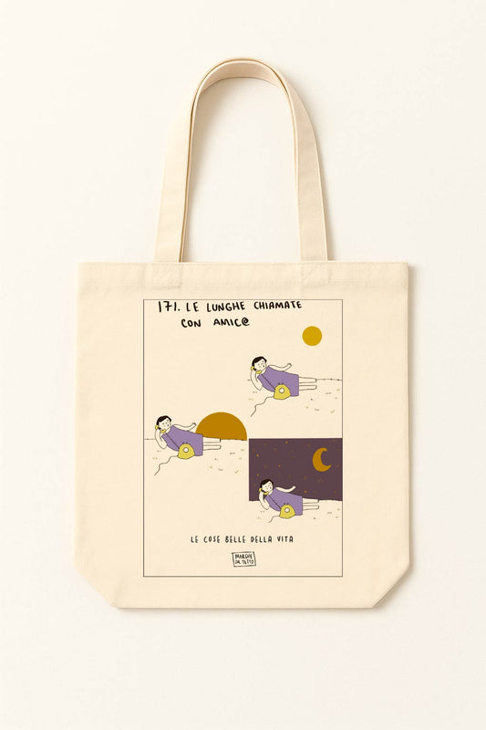 The beautiful things in life - 171. Long calls with friends - tote bag