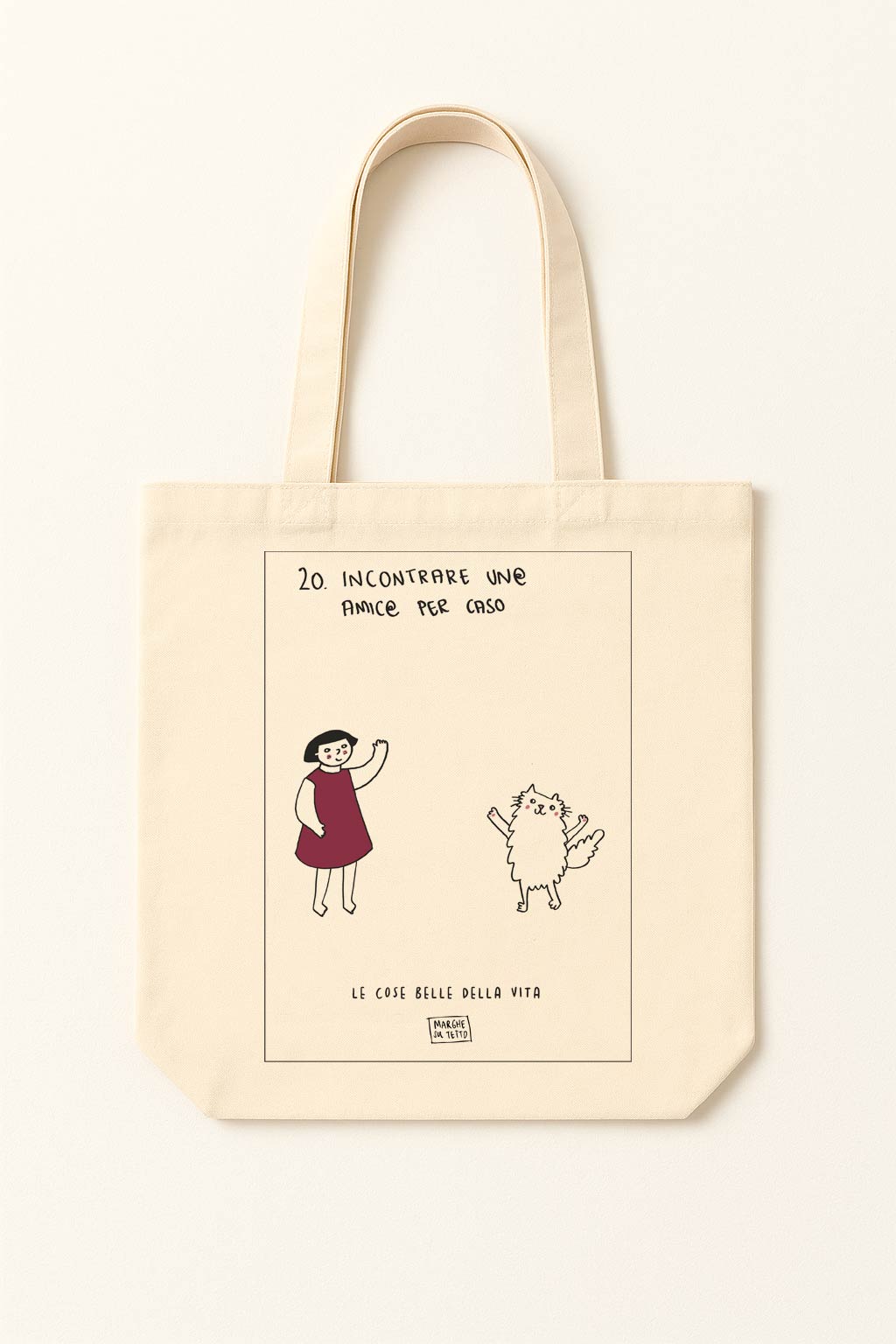 Lo bueno de la vida - 20. Encontrarse con un@ amic@ por casualidad - bolsa de tela