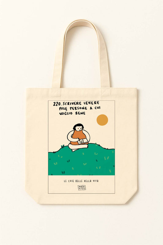 The beautiful things in life - 220. Writing letters to the people I love - tote bag