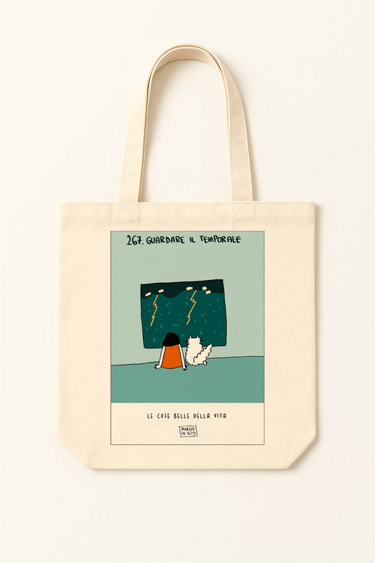 The beautiful things in life - 267. Watching the storm - tote bag