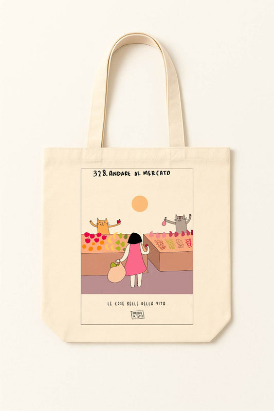 The beautiful things in life - 328. Go to the market - tote bag