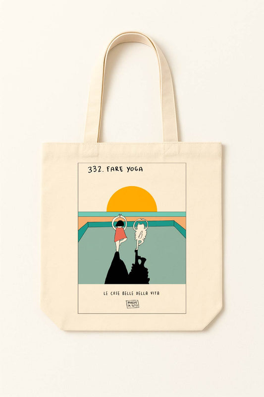 The beautiful things in life - 332. Doing yoga - tote bag