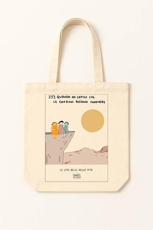 The beautiful things in life - 333. When I realized that emotions can coexist - tote bag