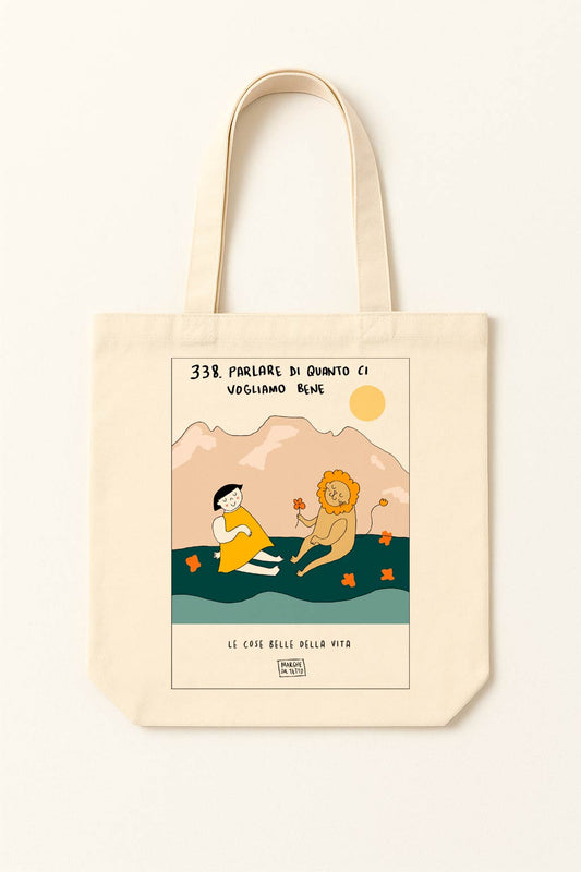 The beautiful things in life - 338. Talking about how much we love each other - tote bag