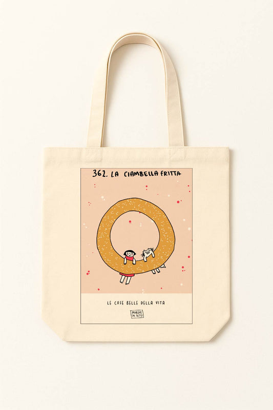 The beautiful things in life - 362. Fried doughnut - tote bag