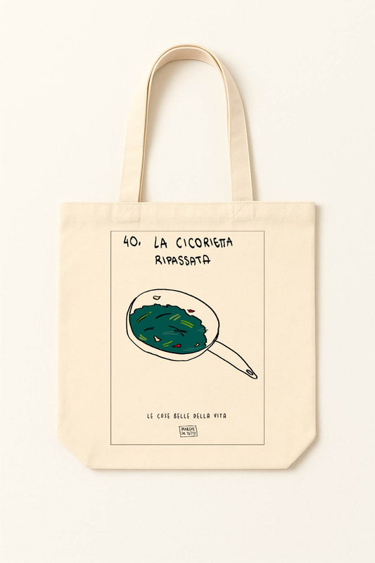 The beautiful things in life - 40. Sautéed chicory - tote bag