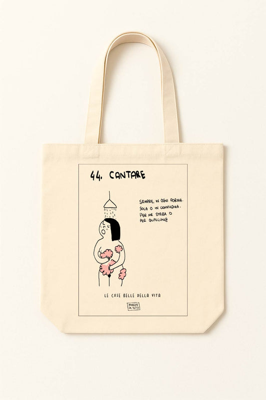 The beautiful things in life - 44. Singing - tote bag