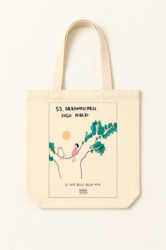 The beautiful things in life - 53. Climbing trees - tote bag