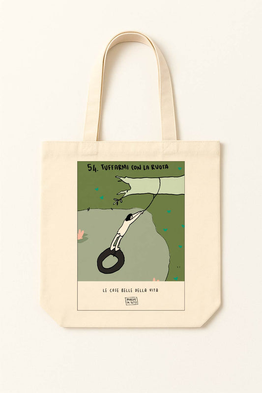 The beautiful things in life - 54. Dive with the wheel - tote bag