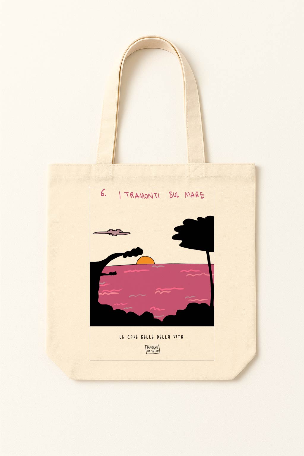Lo bueno de la vida - 6. Las puestas de sol sobre el mar - bolsa de tela