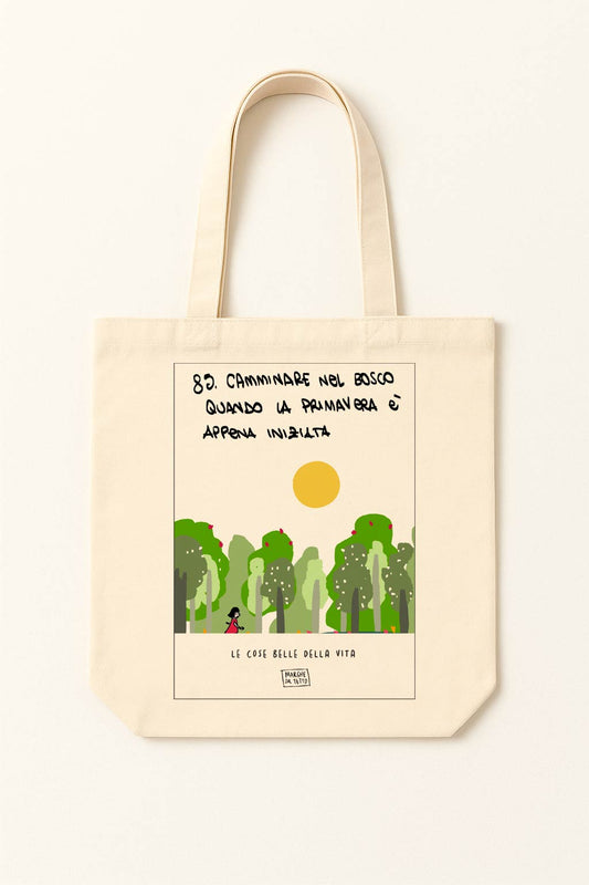 The beautiful things in life - 85. Walking in the woods when spring has just begun - tote bag